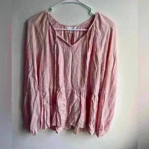 Time and tru striped long sleeve top size large NWT - Picture 1 of 2